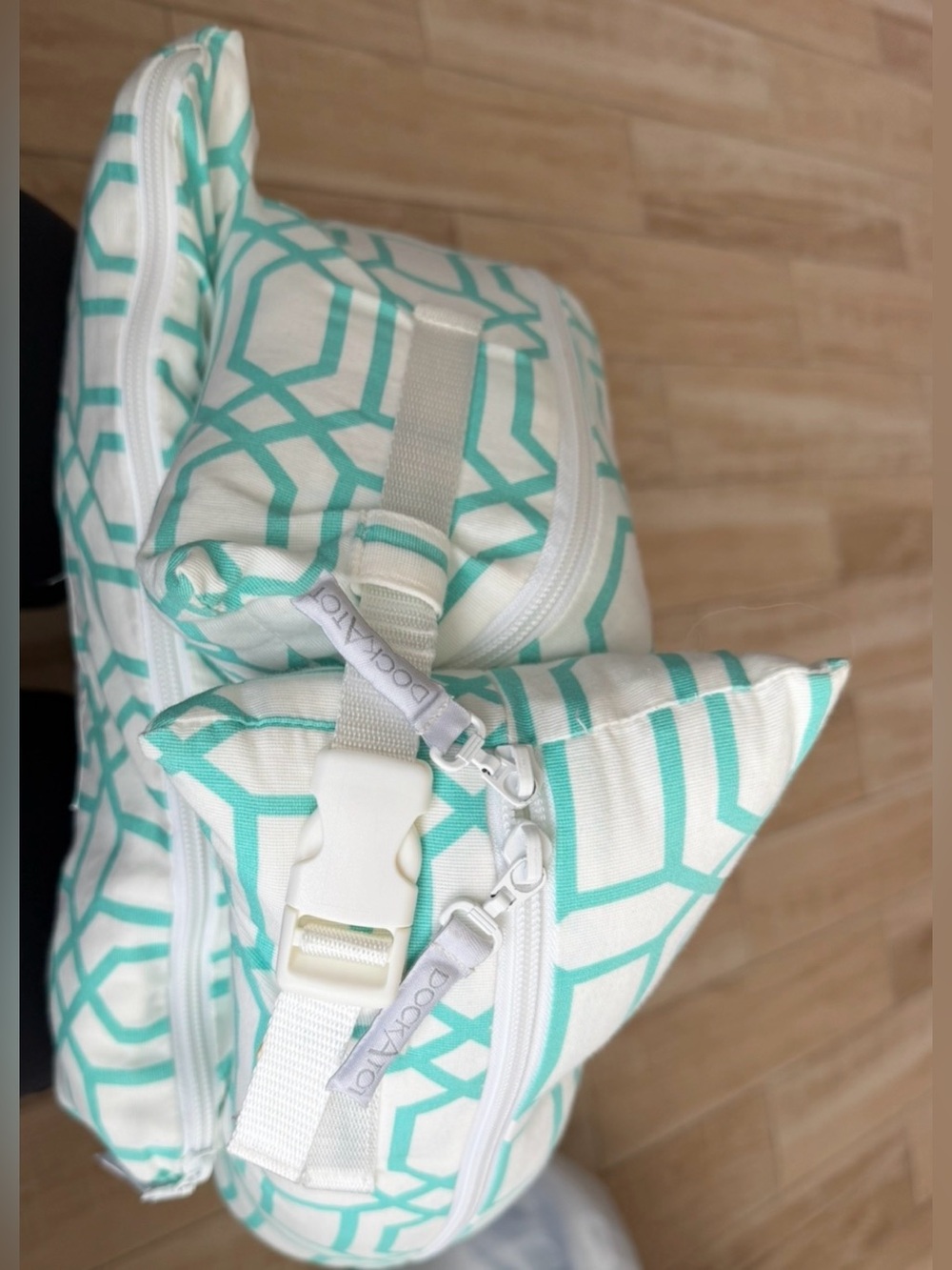 DockATot Deluxe+ Dock Infant Lounger - Minty Trellis for 0-8 Months - Picture 3 of 14